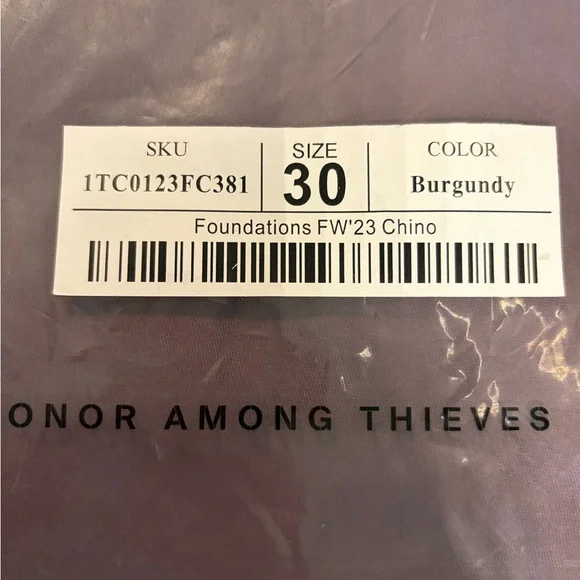 Foundations FW’23 Chino (THEY ARE BURGUNDY LOOK AT LAST PHOTO!!) - Picture 4 of 4